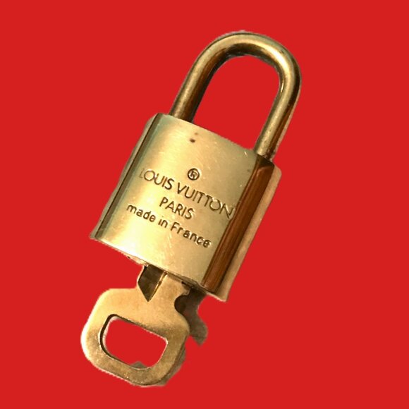 Louis Vuitton Solid Brass Luggage Lock with Key #316 - Picture 2 of 12